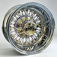 Roue à rayons croisés de haute qualité 13x7 13 pouces 72 rayons avec moyeu Zenith et spinner pour Lowriders