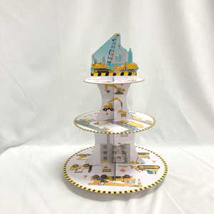 Juego de soporte de pastel de <span class=keywords><strong>excavadora</strong></span> amarillo personalizado, suministros de fiesta de cumpleaños para niños para graduación de Navidad, llamativo Cupcake Topper - Product Image 6