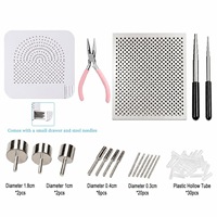Kit de fabrication de bijoux DIY : Outils de torsion de fil, Gabarit de pliage de fil en aluminium avec 30 chevilles réglables, Gabarit de fil de luxe