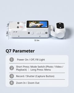 กล้องแอคชั่นพกพาความละเอียดสูง หมุนได้ 180 องศา บันทึกวิดีโอผ่าน Wifi หน้าจอ 1.9 นิ้ว กล้องมินิสำหรับกีฬา - Product Image 2