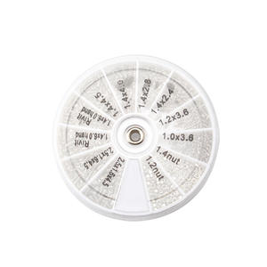 Kit de réparation combiné pour lunettes sans monture, comprenant des plaquettes de nez, un tournevis, une clé à écrous, un jeu de 1000 pièces pour la décoration métallique et l'usage domestique. - Product Image 5