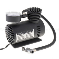 Pompe à air pour voiture 12 V, mini compresseur d'air portable, 300 PSI, gonfleur de pneus de vélo automatique, compresseur