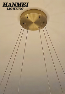 Lámpara de Araña Moderna Hexagonal de Mármol y Latón para Interiores, Luz LED Blanca Cálida, Altura Ajustable, Instalación para Sala de Estar/Oficina - Product Image 6