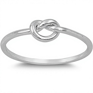 Minimalist Christian 925 Silver Gemstone Knot <b>Ring</b> Bezel Setting Trendy Unisex Wedding Band Simple Design Fine Jewelry - Product Image 1
