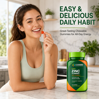 Gummies de Gluconate de Zinc Fraise Mandarine OEM Personnalisé Marque Privée Supplément Qualité 100000 Usine Directe Atelier Propre