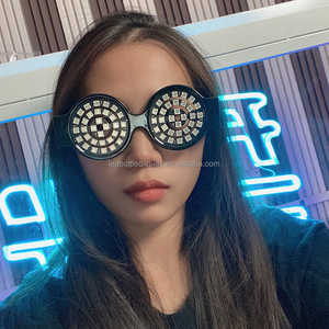 Discothèque fête Logo personnalisé lumière Rave Led clignotant <span class=keywords><strong>lunettes</strong></span> multicolore stroboscopique <span class=keywords><strong>lunettes</strong></span> pour Festival de musique électrique DJ - Product Image 1