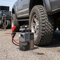 Aspirateur de voiture 4-en-1 haut de gamme sans fil, démarreur de secours 12V, gonfleur de pneus, pompe à air, lumière d'urgence, certifié CE FCC RoHS, qualité supérieure