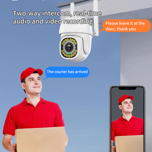 Ngoài trời thông minh Wifi NVR Kit 4CH Mạng Máy ảnh màn hình góc rộng giám sát đám mây SD Thẻ lưu trữ dữ liệu không dây nối mạng - Product Image 3