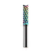 Fresa de punta de maíz de carburo sólido de tungsteno con recubrimiento multicolor para PCB, broca de grabado de precisión para fresado CNC de PCB