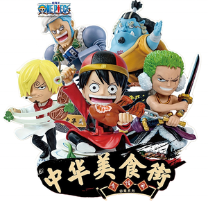 Nouvelle Arrivée Mystery Boxes One Pieces Anime Figure Chinese Food Chopper Robin <span class=keywords><strong>Jinbe</strong></span> 8pcs Set Luffy Zoro Blind Box - Product Image 2
