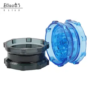 Yiwu Erliao New Popular 2 Piece Herb Grinder Custom Logo 53mm Grinder Herb Plastic Competitive Price Grinder Acrylic