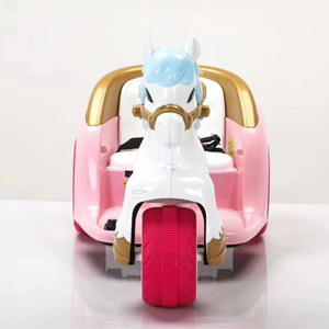 Auto Elettrica per Bambini a Forma di Carrozza da Principessa con Telecomando, Movimento Avanti e Indietro, Musica e Funzioni Educative - Product Image 6