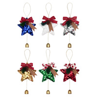 Lot de Décorations de Noël en Gros : Étoiles à Paillettes, Nœuds et Clochettes pour Arbre – Offre Spéciale Fêtes