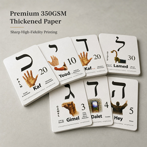 Juego de Tarjetas de Memoria del Alfabeto <span class=keywords><strong>Hebreo</strong></span> Bíblico, Papel de Arte de 350 g/m², Kit de Estudio de Idiomas de Varios Tamaños, 52 Tarjetas, Educación Judía, Marca Privada - Product Image 3