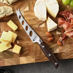 XINZUO 2022 New Arrivals German Stainless Steel Classic Kitchen Multipurpose Cutting Cheese Knife WIth Red Sandalwood Handle