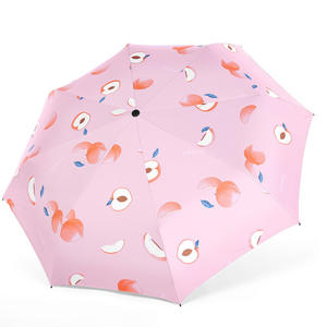 Parapluie pliable pour femmes en gros avec logo, ouverture automatique, coupe-vent, imperméable, cadeaux d'affaires, poignée en plastique - Product Image 2