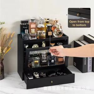 3 Tier Vanity Perfume Storage <b>Box</b> With Drawers Desktop Organizer For Cologne <b>Makeup</b> Display - Product Image 1