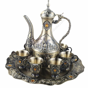 Juego de Copas de Vino de Metal Vintage Europeo, Estilo Ruso de Lujo con Flores, para Regalo Empresarial, Decoración del Hogar, Venta al Por Mayor H888 - Product Image 1