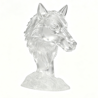 Prototypes en résine de polycarbonate PC transparente pour impression 3D, haute clarté, fabricant de statues d'animaux en plastique, MOQ 1 pièce