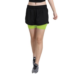 GYM Shorts Dropshipping Logo personnalisé Polyester 2PC en 1 Anti-Glare Running Tennis GYM Activewear Jogger Women Sweat Shorts - Product Image 5