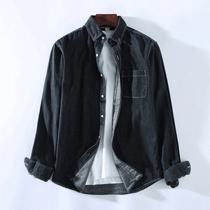 2020 primavera degli uomini di Modo Cotone A Maniche Lunghe Camicie Casual Camicia di Jeans di Grandi Dimensioni Gli Uomini Camice di Vestito Normale - Product Image 2