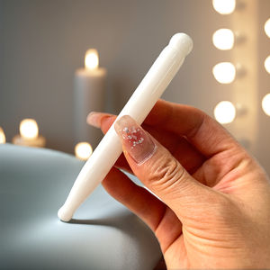 Barra di agopuntura in giada bianca personalizzata strumenti di massaggio Gua Sha per rilassare il collo e il viso per alleviare il dolore con la penna per l'agopuntura - Product Image 1