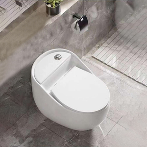 Custom Egg Shaped White Black Grey Ceramic One Piece <strong>Toilet</strong> Bowl - Product Image 3