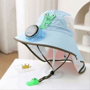 Wholesale Summer Fan <b>Hats</b> <b>for</b> Children Sun Protection Bucket <b>Hat</b> Summer Solar Fan Fisherman <b>Hat</b> - Product Image 5