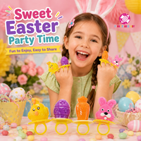 Bonbons durs en gros OEM ODM en forme de lapin, poussin, œuf et carotte, saveur fruitée, sucettes pour cadeaux de fête d'enfants