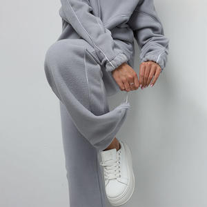 Fall Winter Women's Clothing Streetwear Casual <strong>Lounge</strong> <strong>Sets</strong> <strong>Teddy</strong> <strong>Fleece</strong> Tracksuit <strong>Set</strong> Stripes SweatsuitsTwo Piece <strong>Set</strong> - Product Image 4