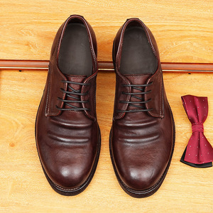 Men's Business Casual Leather <b>Shoes</b> Full Grain Leather Lace Up British Style Norwegian Welt Handmade Men's <b>Shoes</b> - Product Image 6