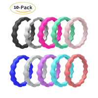 Bagues de mariage en Silicone brillant, anneau doigt complet, pour bébé personnalisé, pour bandeau de mariage, à la mode, pour femmes