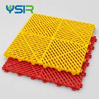 Dalles de sol pour lavage de voitures 400x400mm, 30mm d'épaisseur, en PP, antidérapantes, résistantes à l'eau, à l'huile et aux produits chimiques, à drainage rapide, grille ouverte
