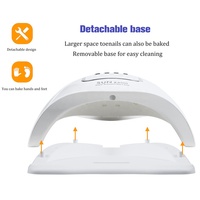 Sèche-Ongles Gel Professionnel 120W UV LED avec 4 Réglages de Minuteur pour Séchage Rapide, Lampe de Table UV LED pour Salon de Manucure