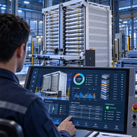 Système de stockage vertical automatique à 5 niveaux en acier, étagère intelligente réglable, module de levage pour inventaire de poids