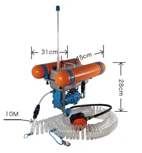 Sistema de mergulho portátil 11.1v, compressor de mergulho com 6 horas de tempo de trabalho