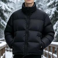 Doudoune décontractée pour homme, réversible et grande taille, chaude pour l'hiver, classique et brodée
