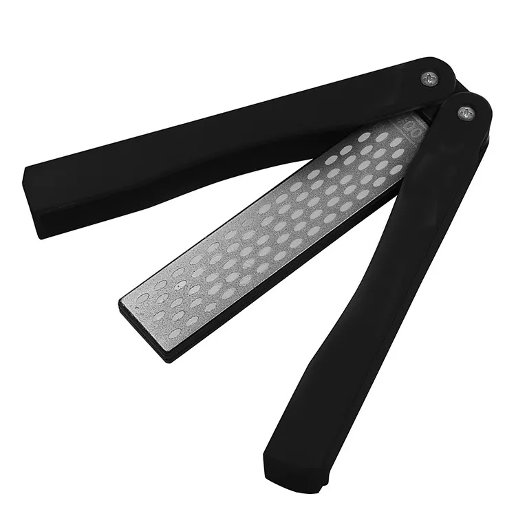 Offre Spéciale nouveau produit appareils de cuisine Portable pliant polonais outil d'affûtage diamant en forme d'éventail aiguiseur Double face