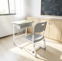 Ensemble bureau et chaise scolaire au design moderne, très demandé, en métal durable, mobilier essentiel pour les étudiants
