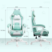 Chaise de jeu ergonomique en cuir PU pour bureau de gaming, avec fonction massage, pour PC et ordinateur – Sillas Gamer Pro