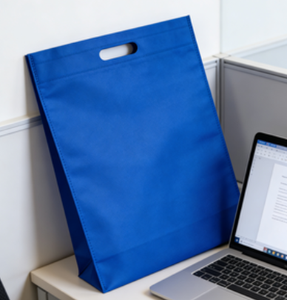 Sacs de courses personnalisés en non-tissé recyclé, non laminé, découpés en D, thermosoudés, pour supermarchés écologiques, sacs fourre-tout pour transporter les courses - Product Image 3