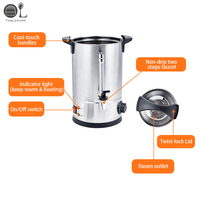 Théière électrique en acier inoxydable 28-88L Samovar 220V pour hôtel et usage domestique eau thé café