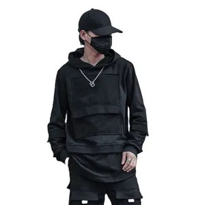 High Quality Custom Personalized Hoodie Hip Hop Streetwear Zip Up Hooded Cyberpunk Graphic Print Cotton Men's Hoodies