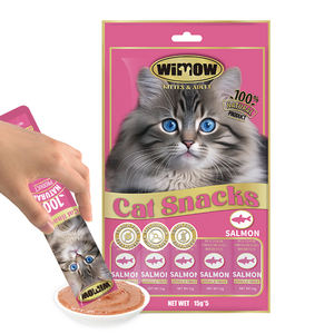 Wimow Fournisseur en gros 15g de barres crémeuses pour chat Bâton de friandises léchant Pochette en vrac Collations Nourriture humide - Product Image 1