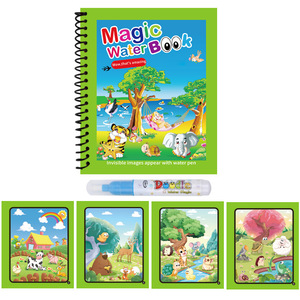 Livre de <span class=keywords><strong>coloriage</strong></span> magique à l'eau réutilisable, best-seller, pour enfants, jouet éducatif à base de papier pour dessiner et peindre à l'eau - Product Image 5