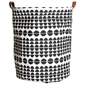 Paniers à linge en coton et lin, pliables, avec poignées, pour vêtements, jouets, chambre d'enfant - Product Image 1