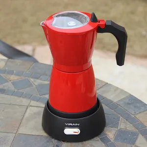 बिजली कॉफी निर्माता 6cup 300ml moka निर्माता 220V घर एल्यूमीनियम बिजली एस्प्रेसो कॉफी निर्माता moka पॉट लट्टे टपकाने का साधन