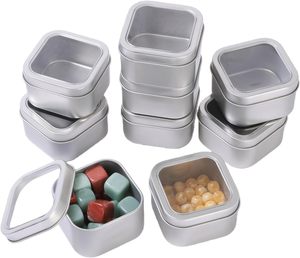 Wholesale Candy Square Tinplate <b>Box</b> Tin Case Custom Window <b>Small</b> Metal Food Customized Logo Durable Candy Container Cans Candy - Product Image 1