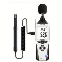 Auto-Range MultiFunctional 5 in 1 Environmental Meter Tester Digital Multimeter of SoundLevel Lux Luminometer Humidity Meter