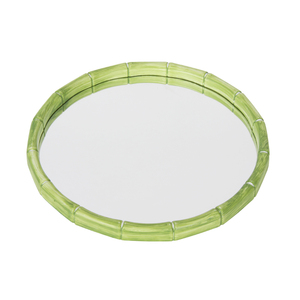 Jinnhome Set 3 pezzi da <span class=keywords><strong>bagno</strong></span> <span class=keywords><strong>specchio</strong></span> decorativo da parete <span class=keywords><strong>cornice</strong></span> di bambù verde in plastica resistente - Product Image 2
